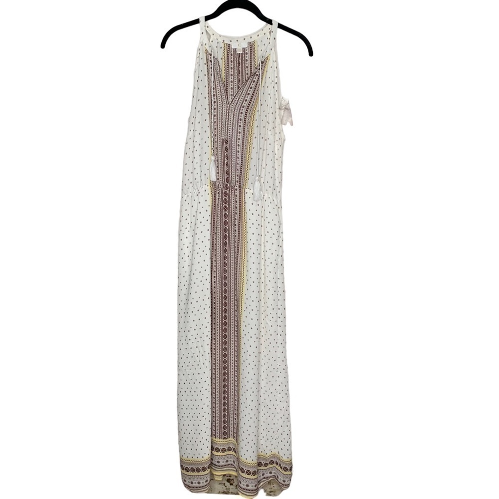 C. Wonder Knit Sundress Tank Dress Maxi Long Medium Boho Tiki Hut Style